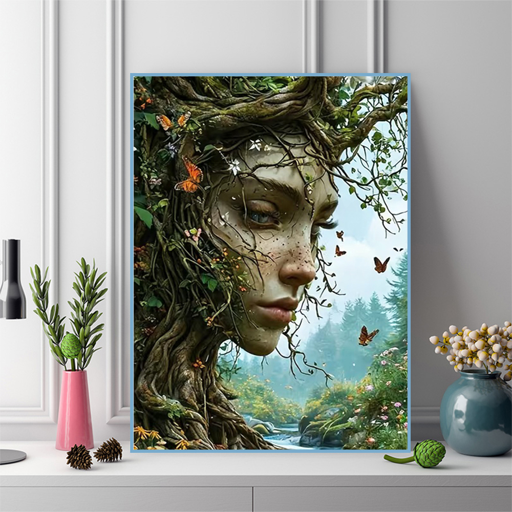 Embroidery Handicraft - DIY Diamond Embroidery Woman Portrait Abstract