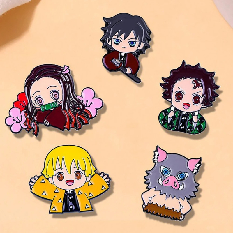 Embroidery Wallpaper - Cute Cartoon Demon Slayer Anime Cosplay