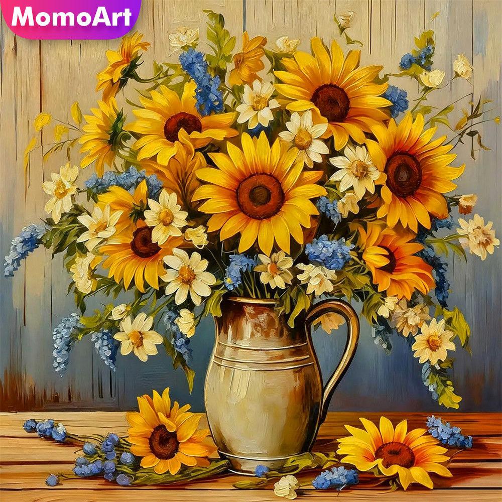 Embroidery Unique Design - Momoart Counted Cross Stitch Sunflower Design