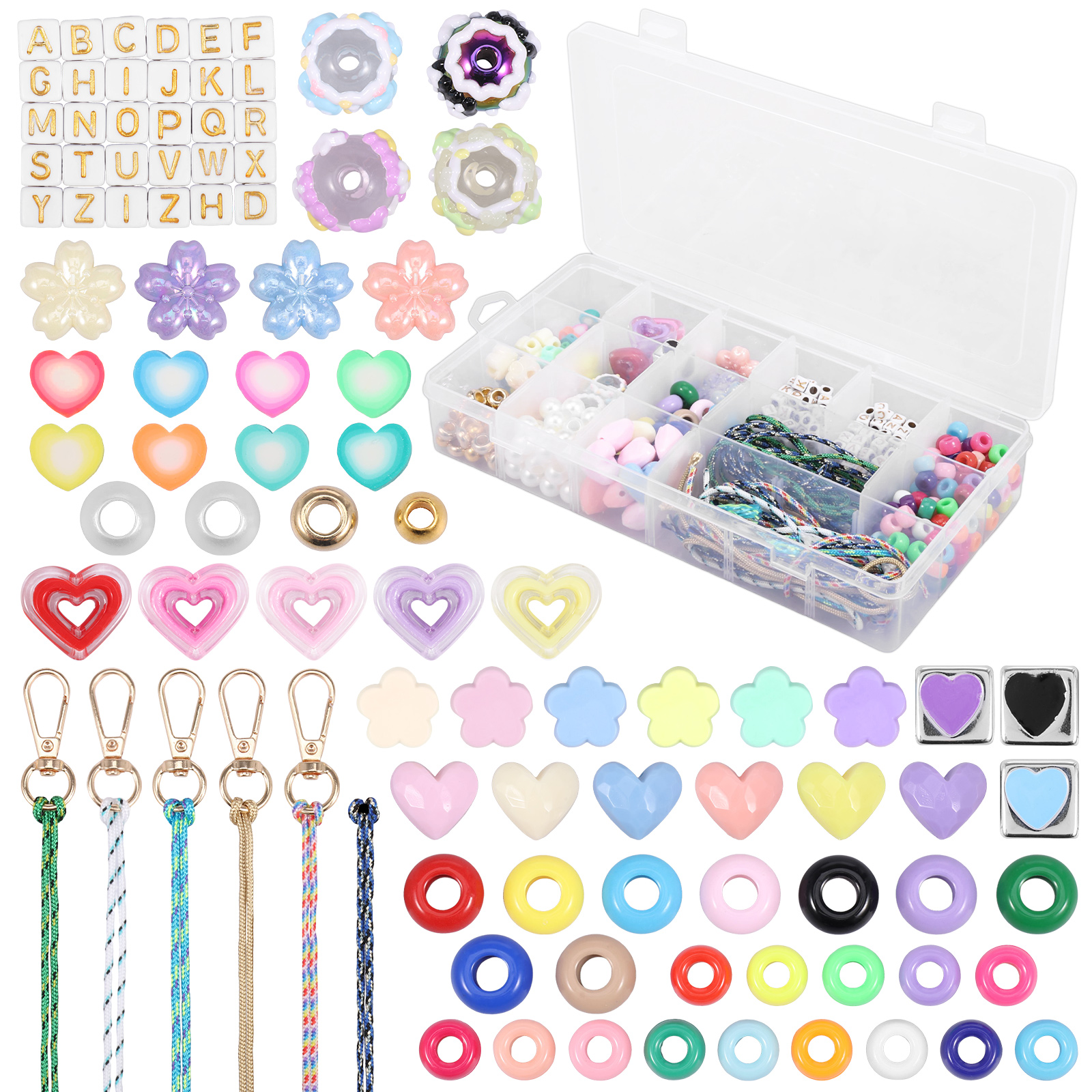 Embroidery Charm - 421PCS Beaded Keychain Making Kit for