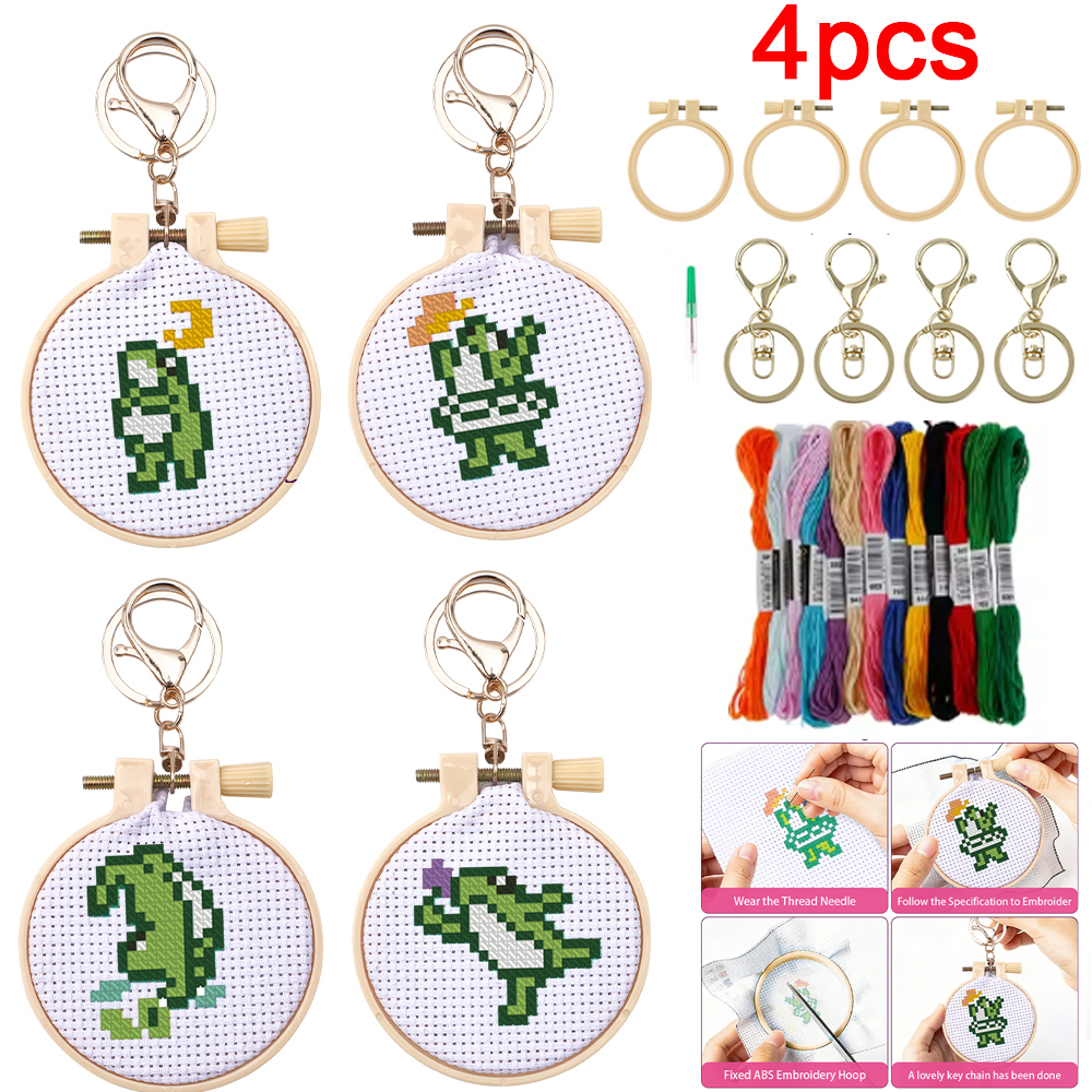 Embroidery Hooping - 4pcs Embroidery Starter Kit DIY Cross