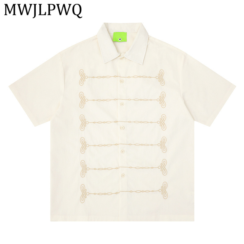Embroidery Unique Design - MWJLPWQ 2026 Summer Men's Loose-Fit Short-Sleeve