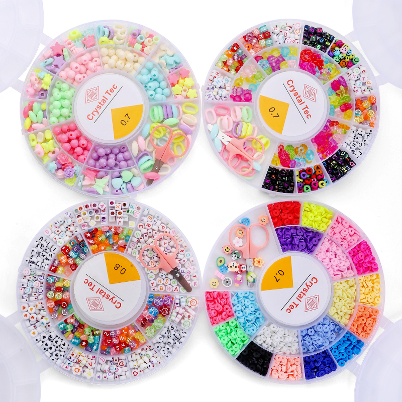 Embroidery Charm - Clay Beads Bracelet Making Kit Seed