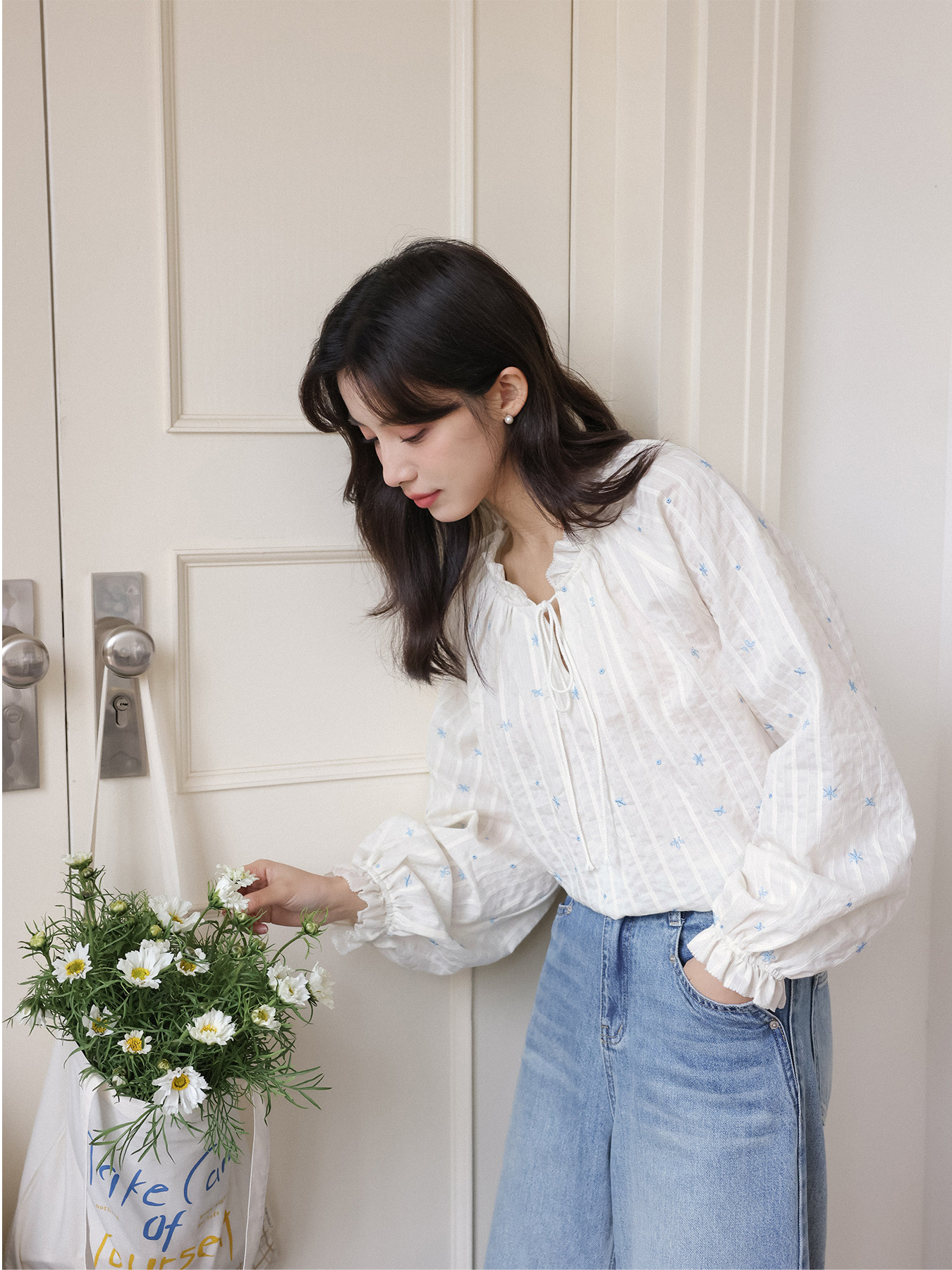 Embroidery Unique Design - Eternal Summer Women's Cotton Feel Texture