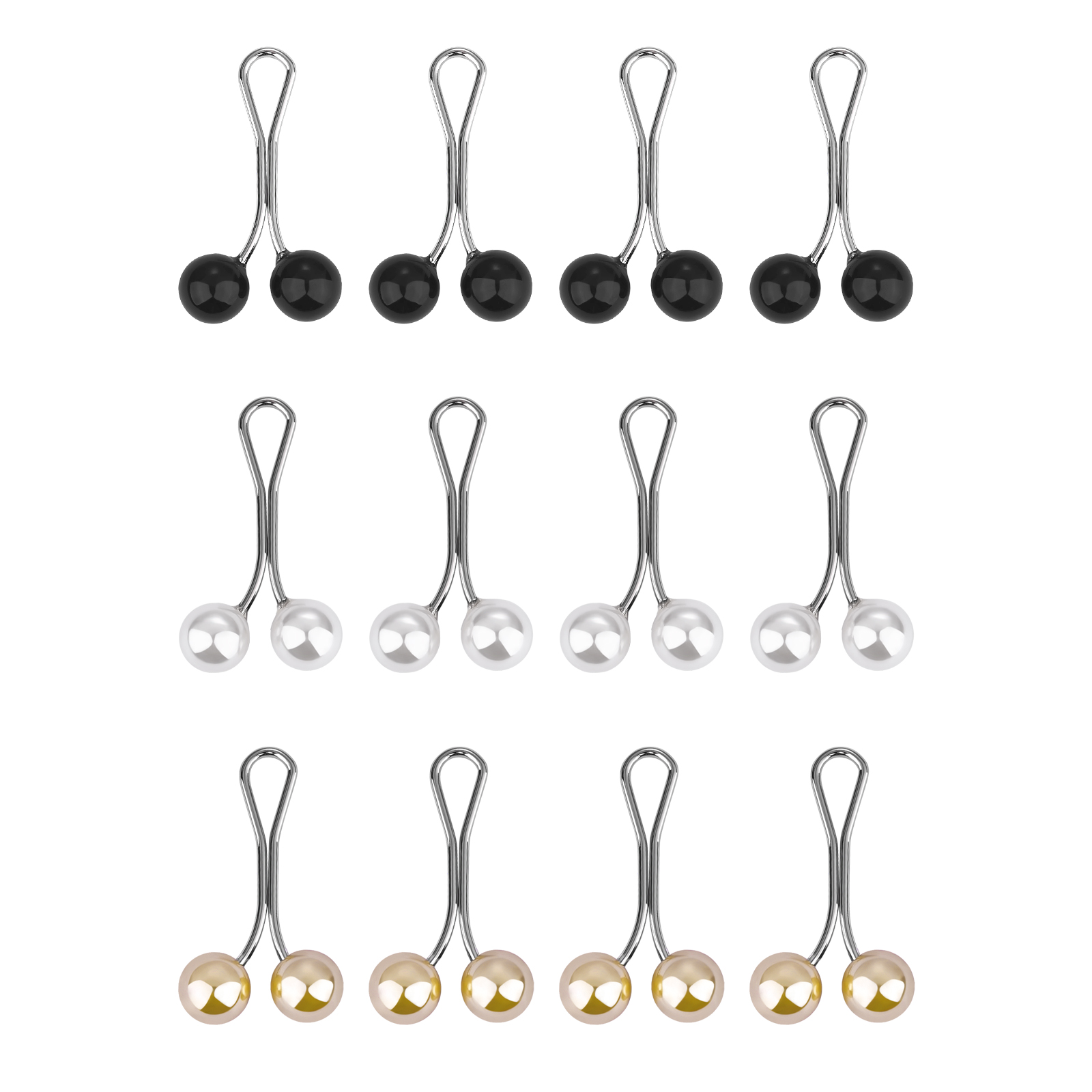 Embroidery Eyebrow - 12pcs/Lot Alloy Pearl Brooch Lady Muslim