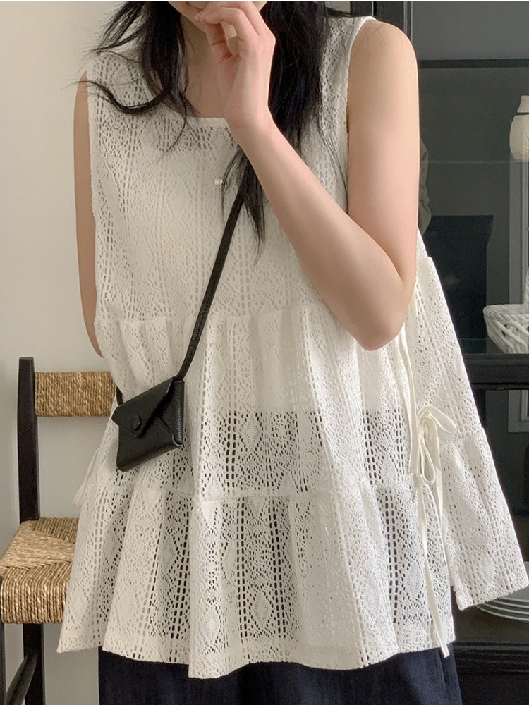 Embroidery Unique Design - Chic Lace Embroidery Side Bowtie Women's