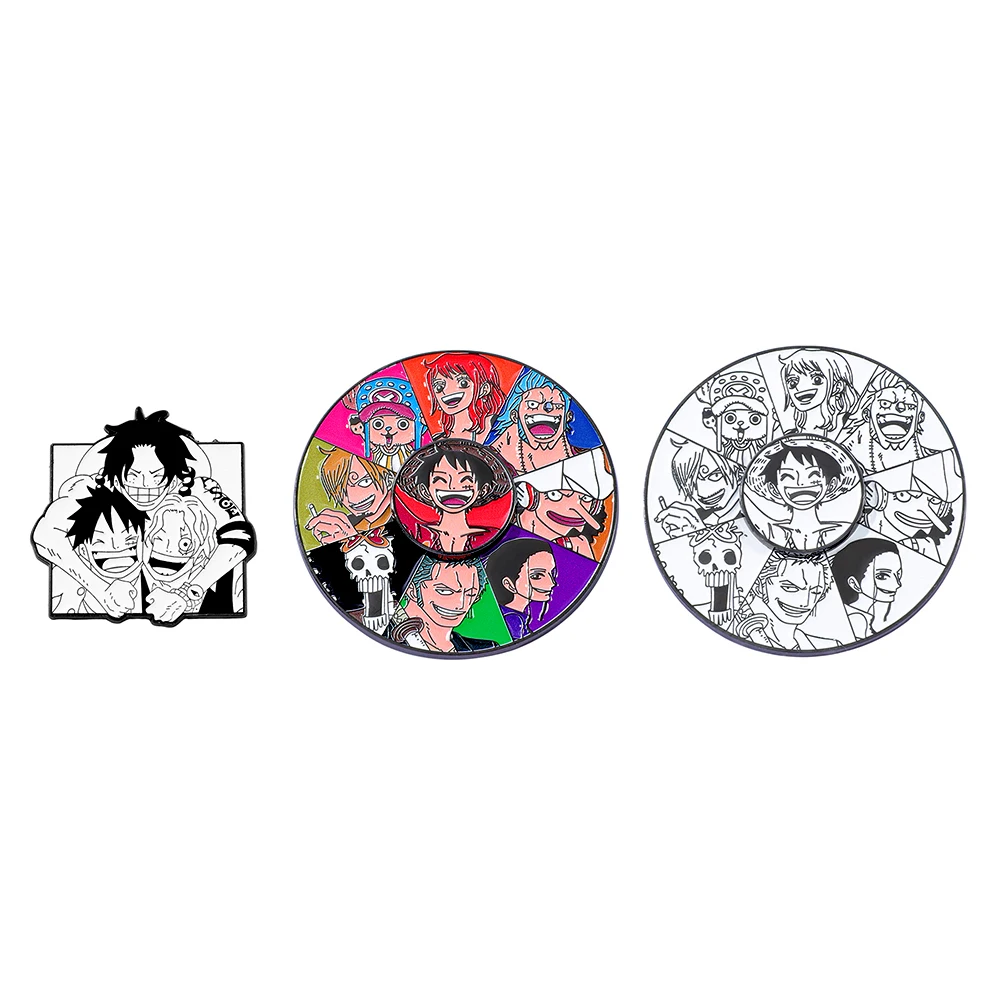 Embroidery Wallpaper - 3 Pcs Anime One Piece Brooch