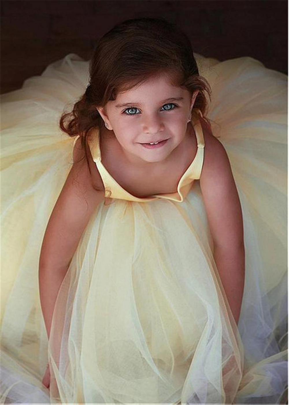 Yellow Flower Girl Dresses For – Embroidery Yellow Flower Bewertung und Preis