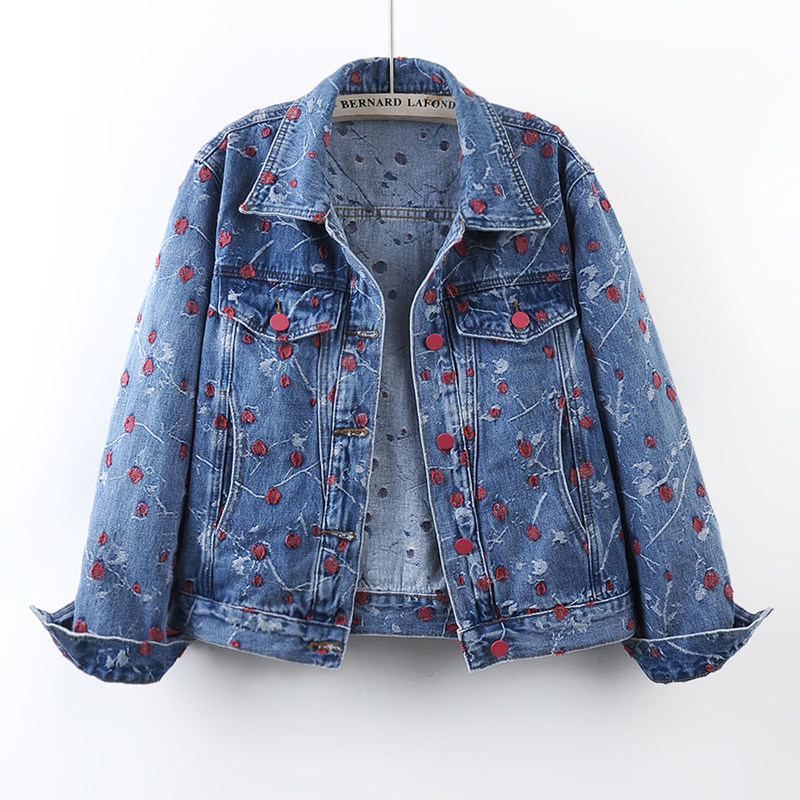 Vintage Embroidery Blue Loose  – Embroidery Jacket Jeans Bewertung und Preis