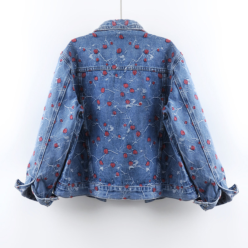 Vintage Embroidery Blue Loose  – Embroidery Jacket Jeans Bewertung und Preis