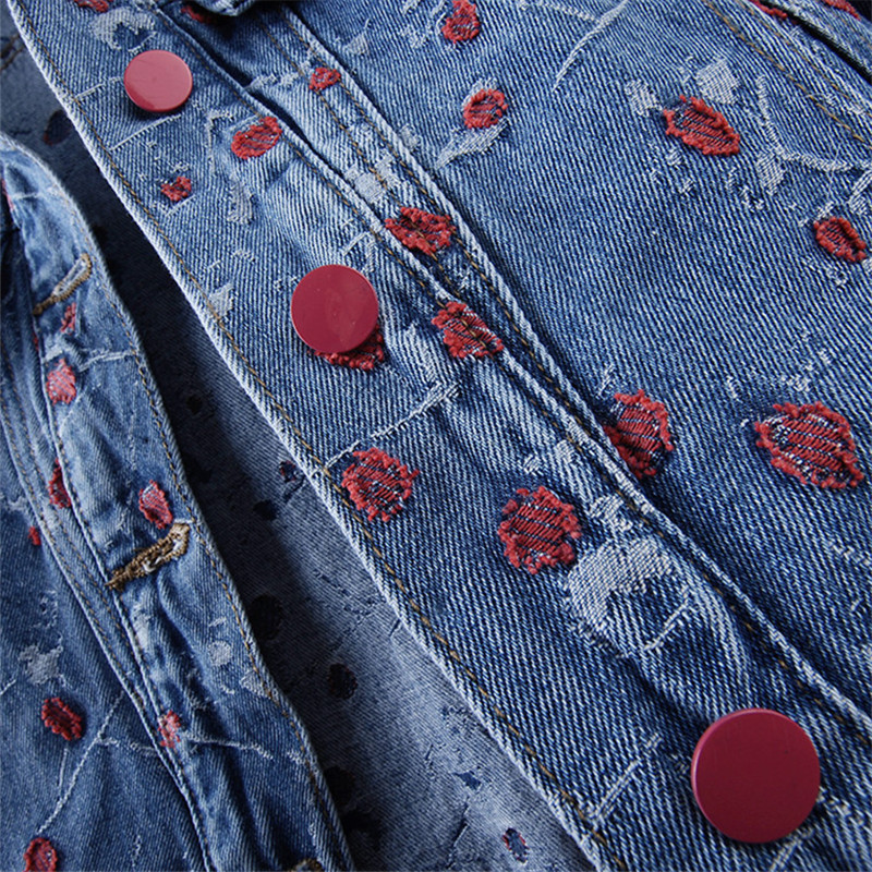 Vintage Embroidery Blue Loose  – Embroidery Jacket Jeans Bewertung und Preis