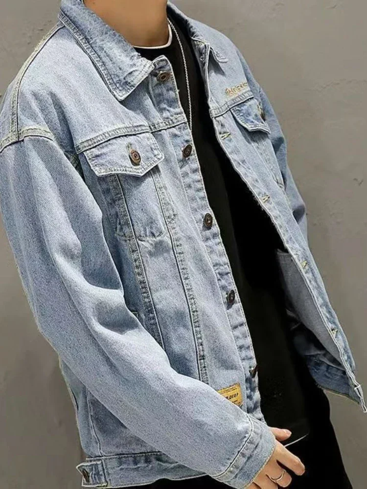 Denim Jackets Man Wide Shoulde – Embroidery Jacket Jeans Bewertung und Preis