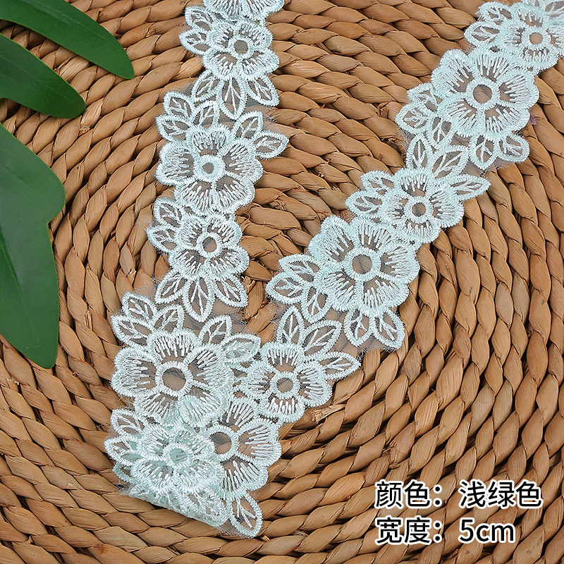 5CM Width Embroidered Organza  – Embroidery Flower Pattern Bewertung und Preis