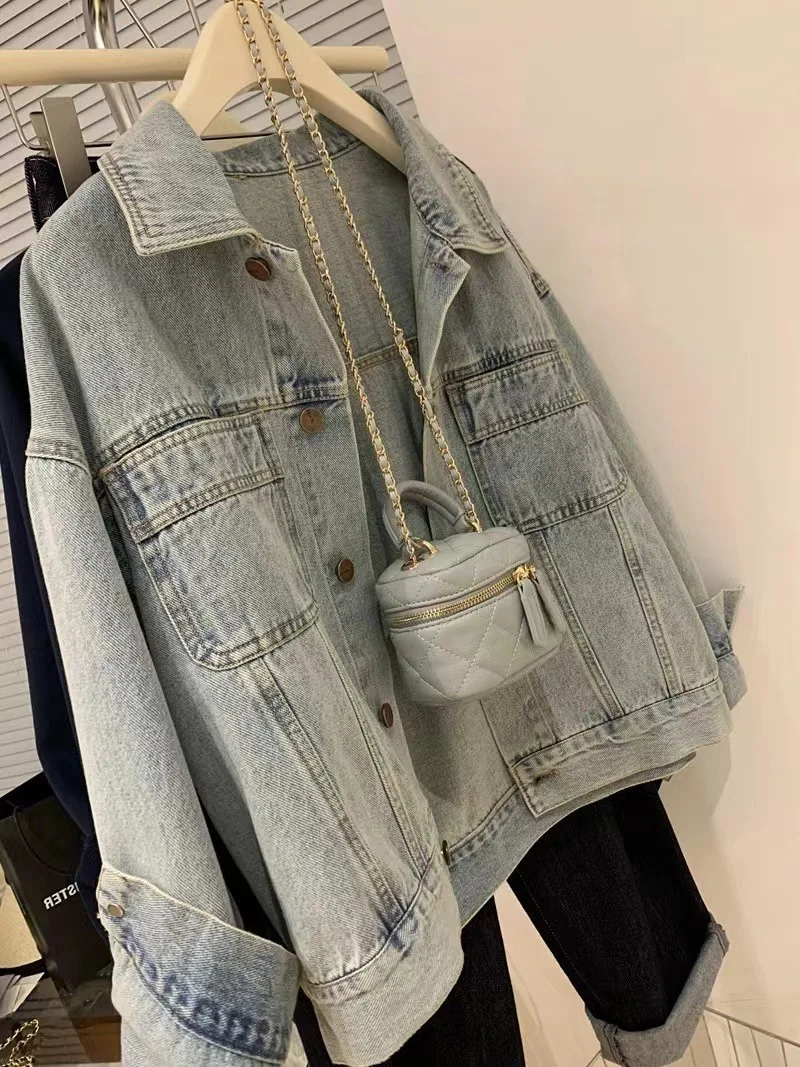 Denim Coat Women Y2k Spring Au – Embroidery Jacket Jeans Bewertung und Preis
