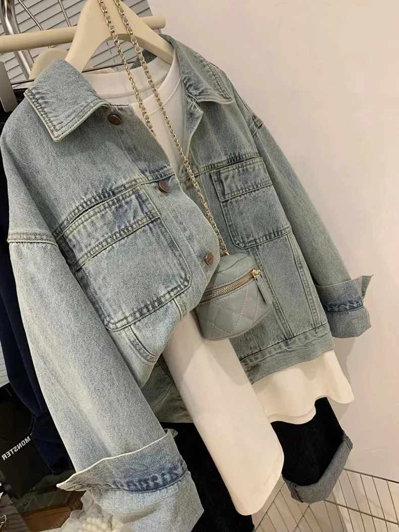 Denim Coat Women Y2k Spring Au – Embroidery Jacket Jeans Bewertung und Preis