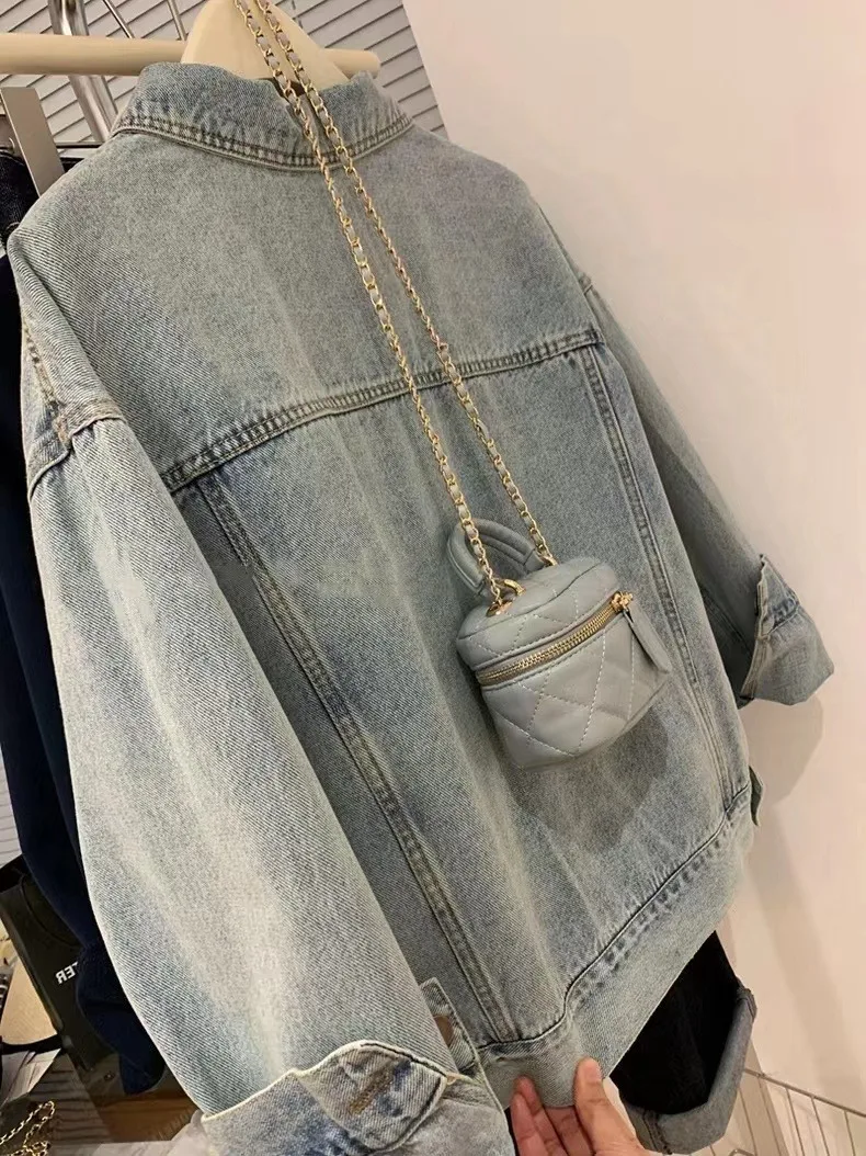 Denim Coat Women Y2k Spring Au – Embroidery Jacket Jeans Bewertung und Preis