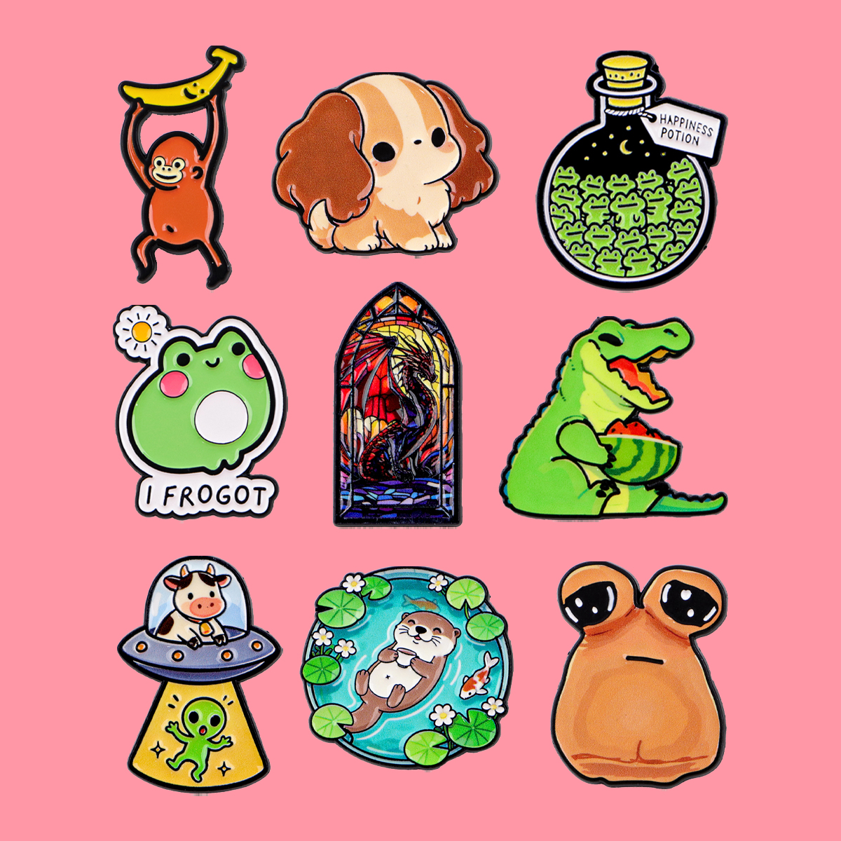 Animals Frogs Dog Monkey Ename – Embroidery Wallpaper Bewertung und Preis