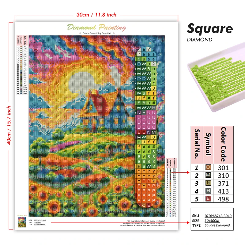 1PC frameless Diamond Painting – Embroidery Handicraft Bewertung und Preis