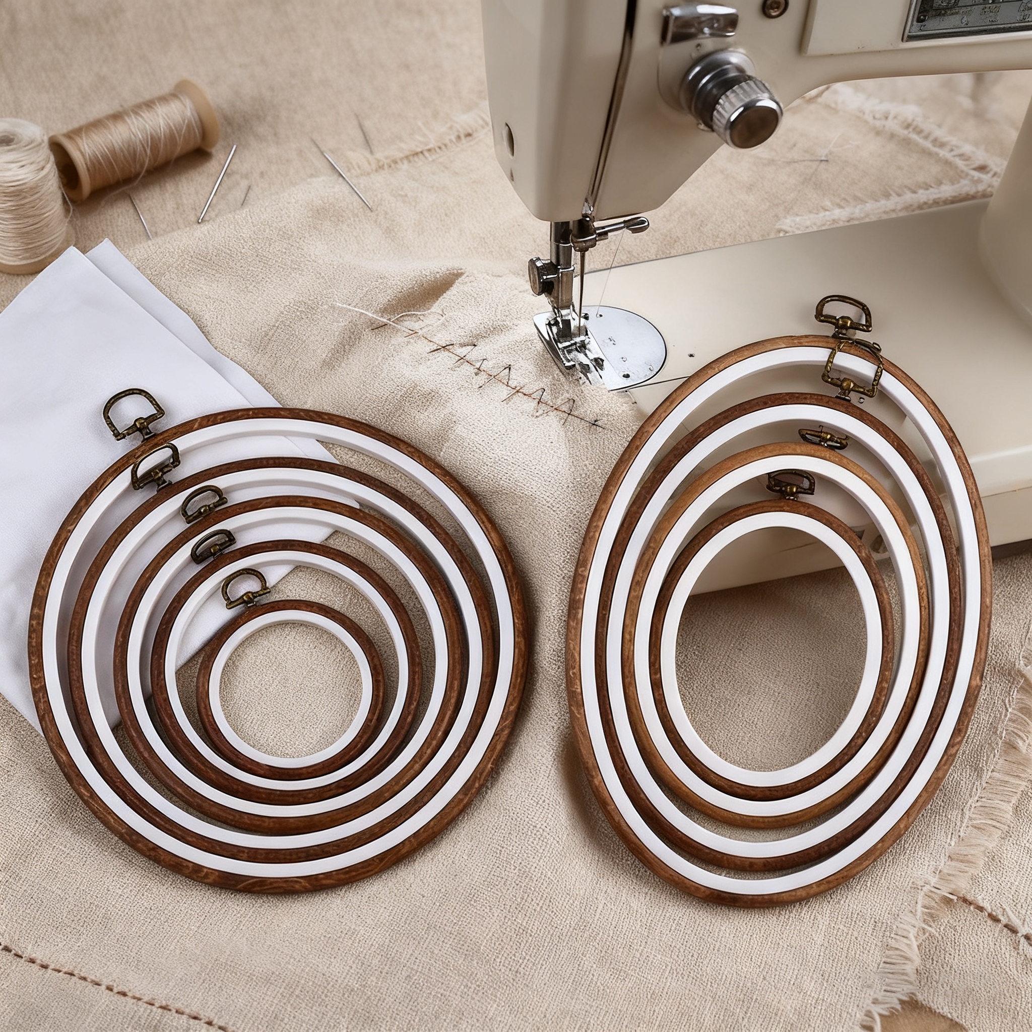 10PCS Sewing Tool Round Oval I – Embroidery Hooping Bewertung und Preis