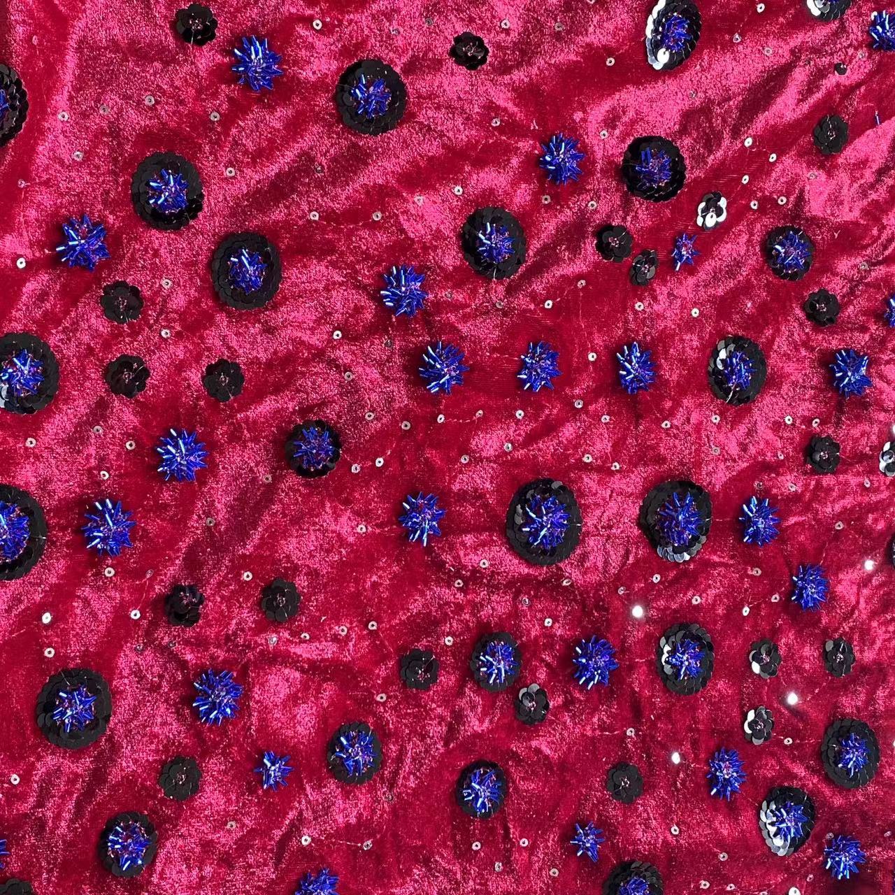 Velvet rolls bead tubes gold e – Velvet Fabric Embroidery Bewertung und Preis