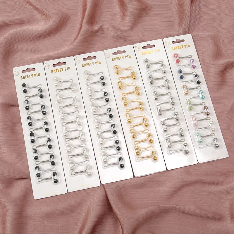 12pcs/Bag Muslim Hijab Pins Sc – Embroidery Eyebrow Bewertung und Preis