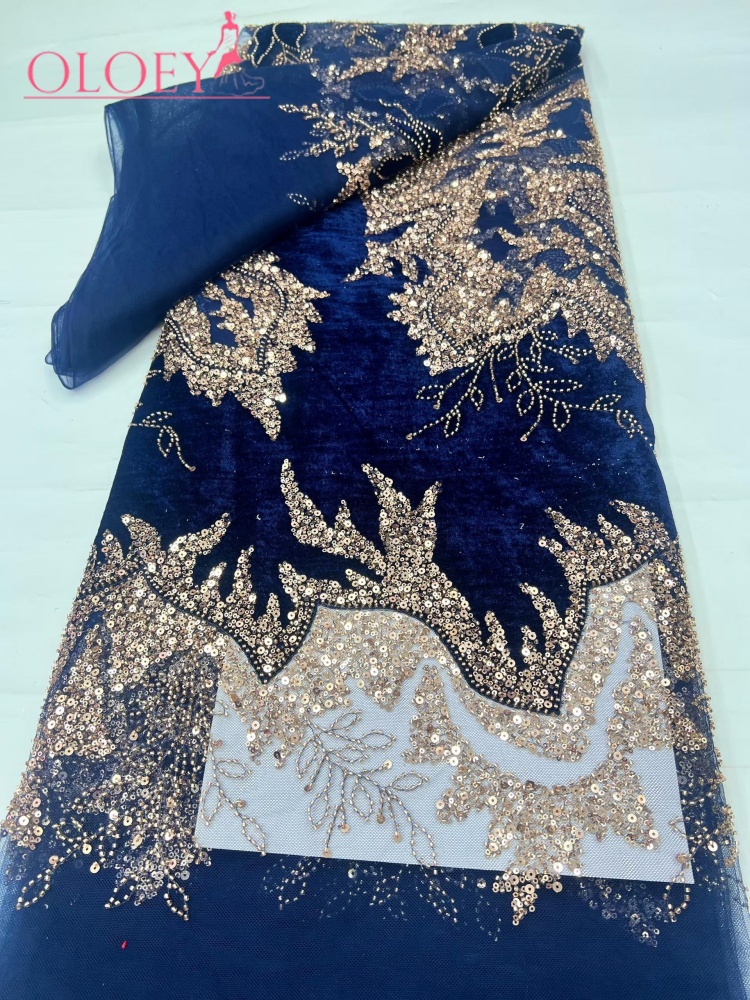 Latest African Velvet Lace Fab – Velvet Fabric Embroidery Bewertung und Preis