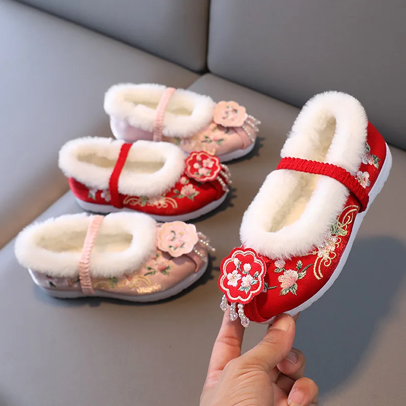 Velvet Cotton Shoes Winter Chi – Velvet Fabric Embroidery Bewertung und Preis