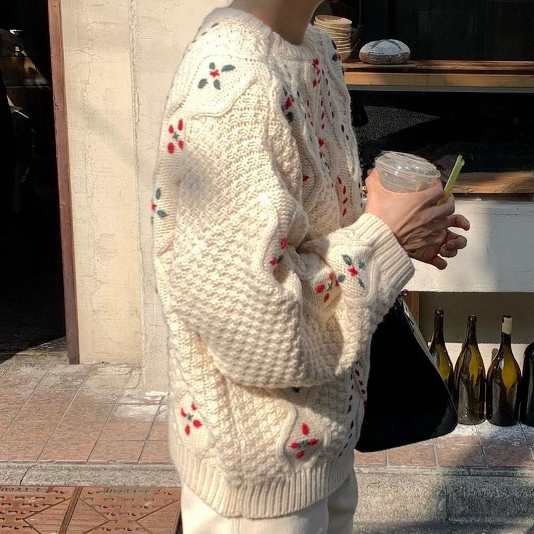 Korean Style round Neck Long S – Embroidery Unique Design Bewertung und Preis