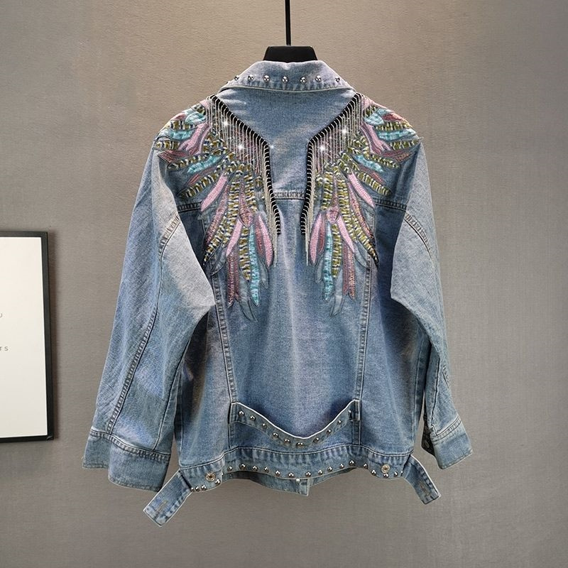 2024 New AutumnFashion Rivet W – Embroidery Jacket Jeans Bewertung und Preis