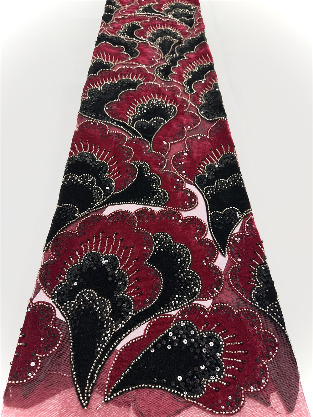New African Velvet Lace Fabric – Velvet Fabric Embroidery Bewertung und Preis