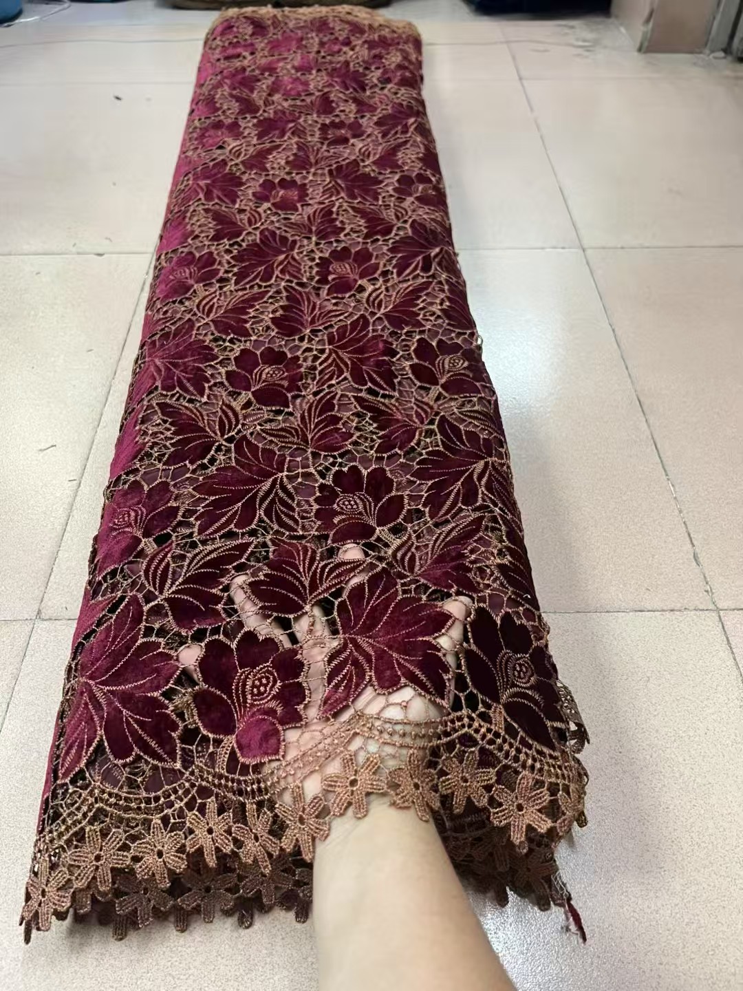 African Velvet Lace Fabric 5 Y – Velvet Fabric Embroidery Bewertung und Preis