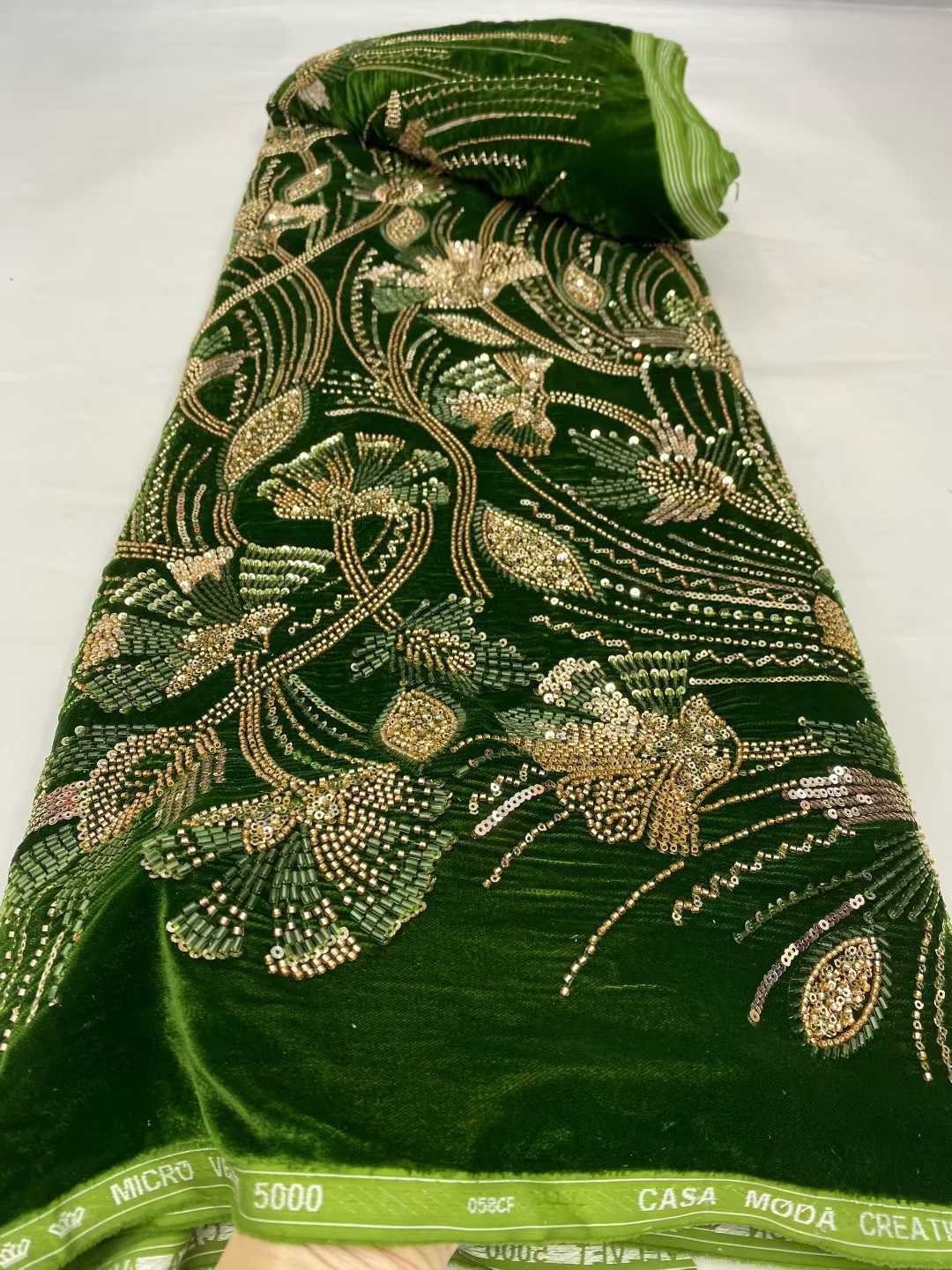 Luxury African Velvet Lace Fab – Velvet Fabric Embroidery Bewertung und Preis