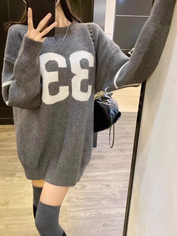 Y2K Vintage Knitted Sweater Wo – Embroidery Fashion Bewertung und Preis