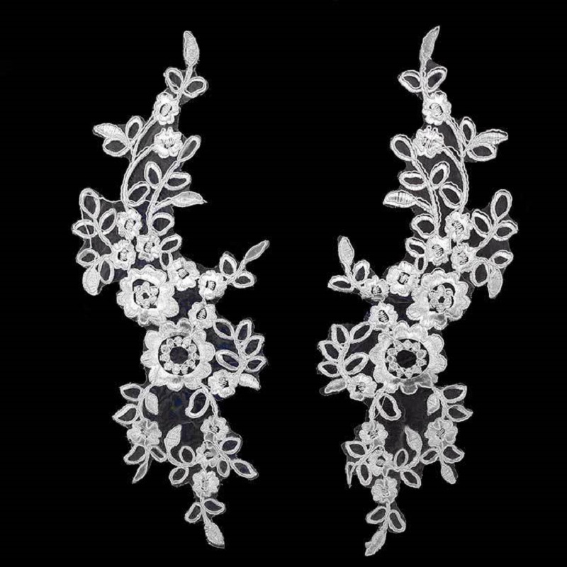 1 Pair Embroidery on the flowe – Embroidery Flower Pattern Bewertung und Preis