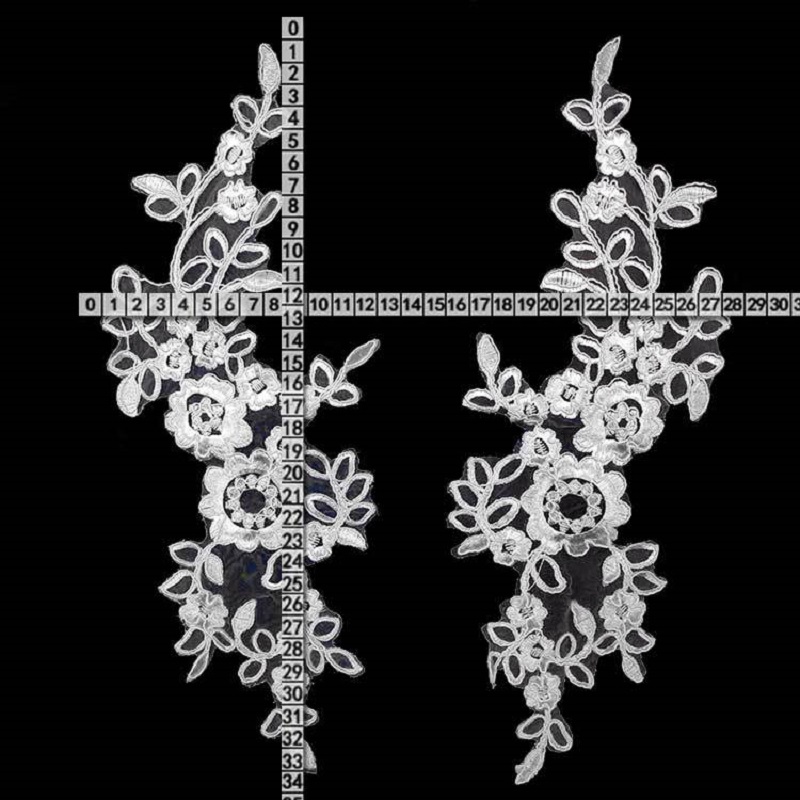 1 Pair Embroidery on the flowe – Embroidery Flower Pattern Bewertung und Preis