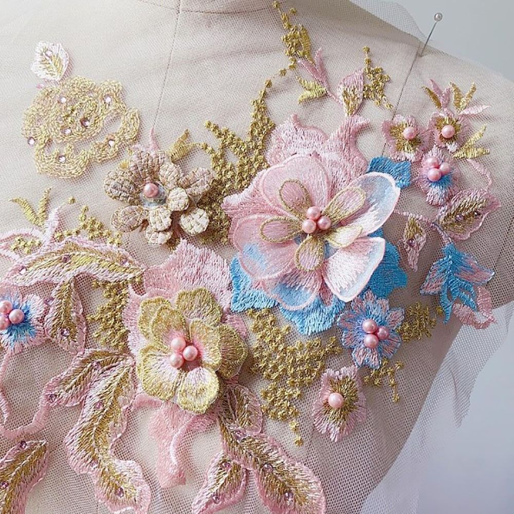 3D Flowers Beaded Lace Fabrics – Embroidery Flower Pattern Bewertung und Preis