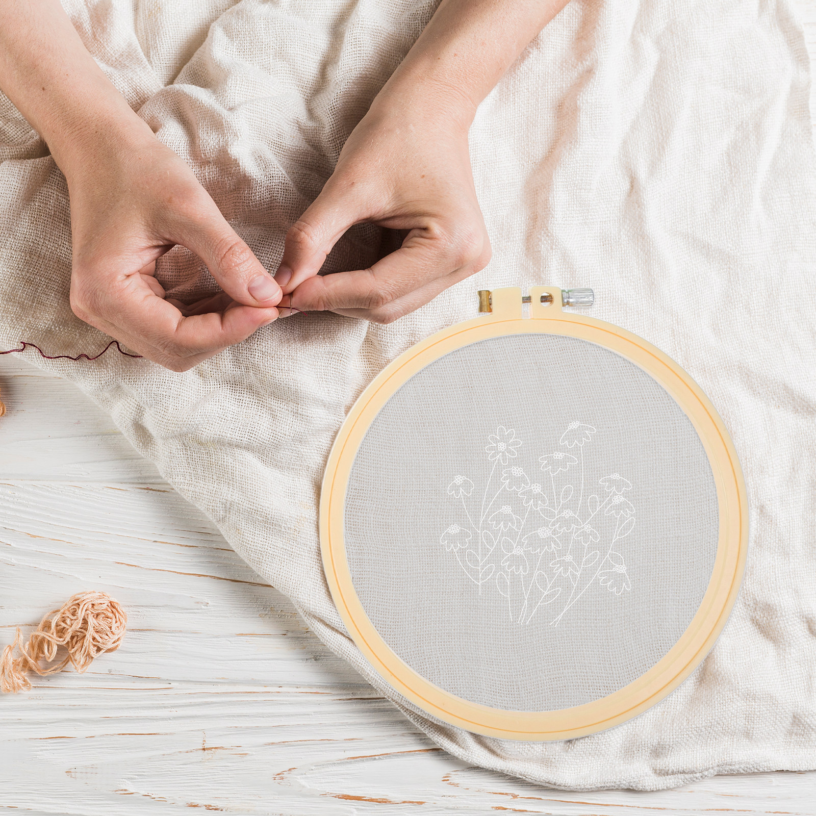 6Pcs ABS Embroidery Hoops Reus – Embroidery Hooping Bewertung und Preis