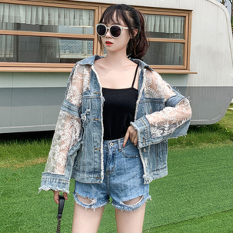 Autumn Fashion Streetwear Lace – Embroidery Jacket Jeans Bewertung und Preis