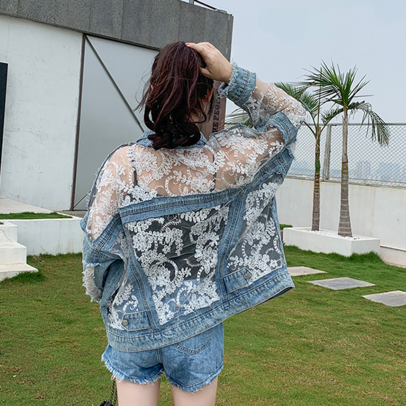 Autumn Fashion Streetwear Lace – Embroidery Jacket Jeans Bewertung und Preis