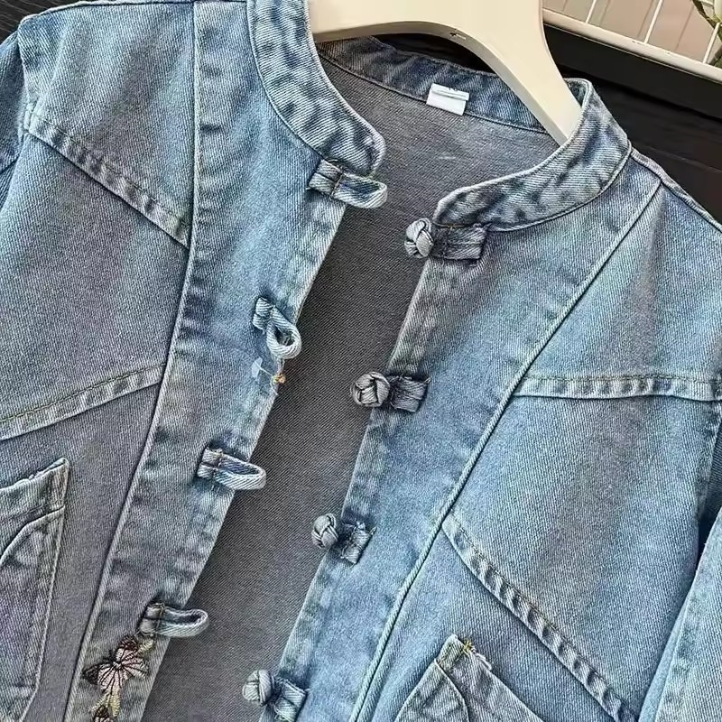 2025 Spring Autumn New Fashion – Embroidery Jacket Jeans Bewertung und Preis