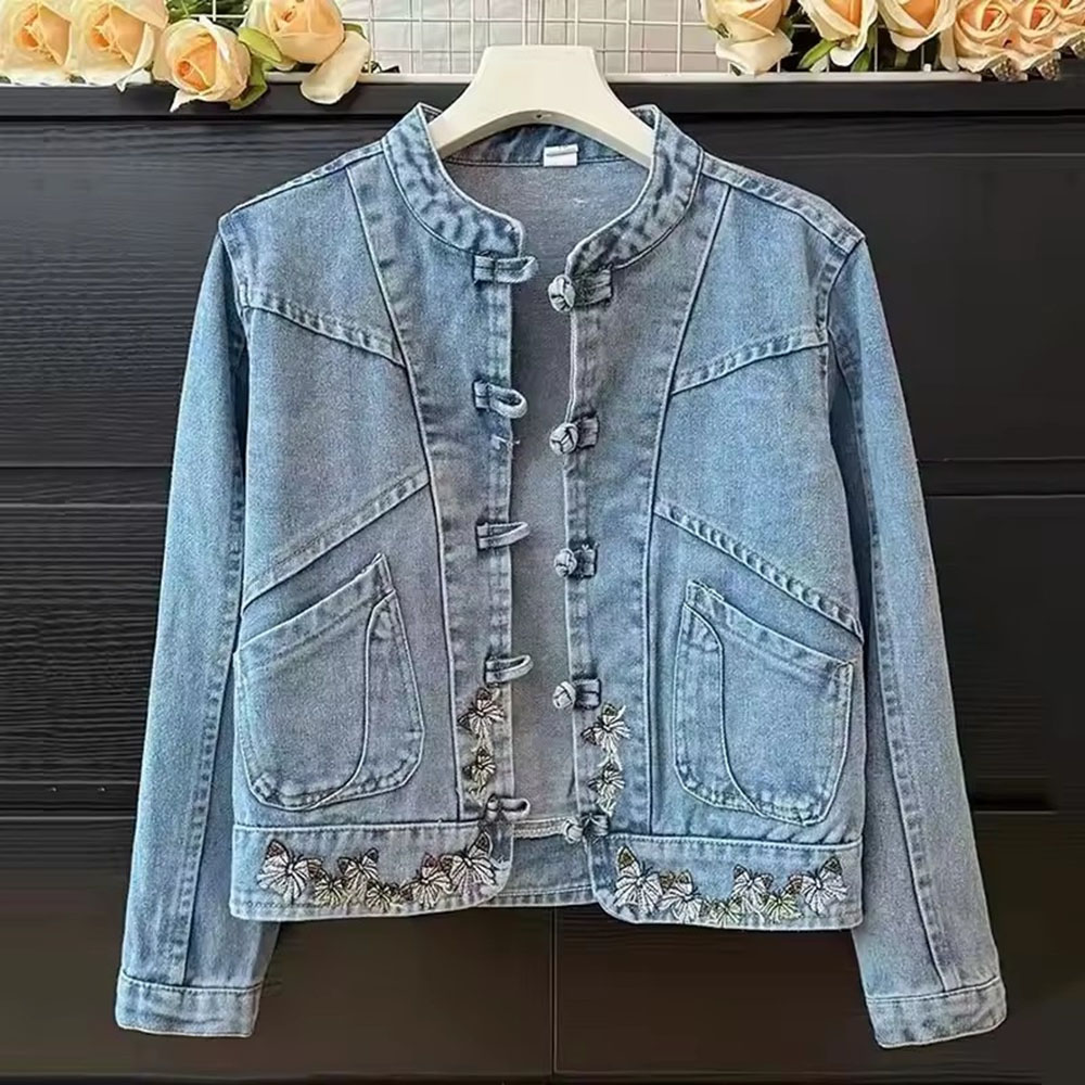 2025 Spring Autumn New Fashion – Embroidery Jacket Jeans Bewertung und Preis