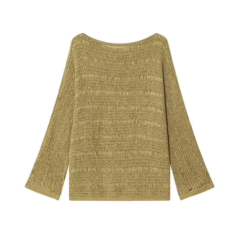 Vintage Boat Neck Knit Sweater – Embroidery Fashion Bewertung und Preis