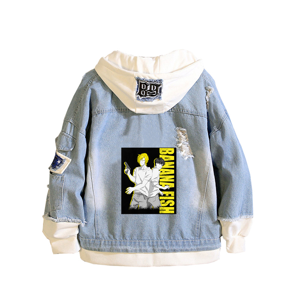 BANANA FISH Demin Jacket Anime – Embroidery Jacket Jeans Bewertung und Preis