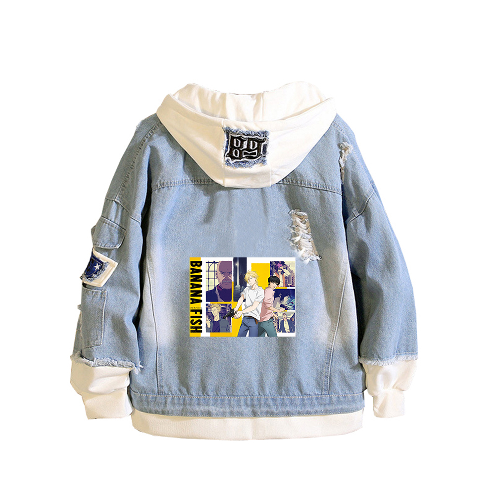 BANANA FISH Demin Jacket Anime – Embroidery Jacket Jeans Bewertung und Preis