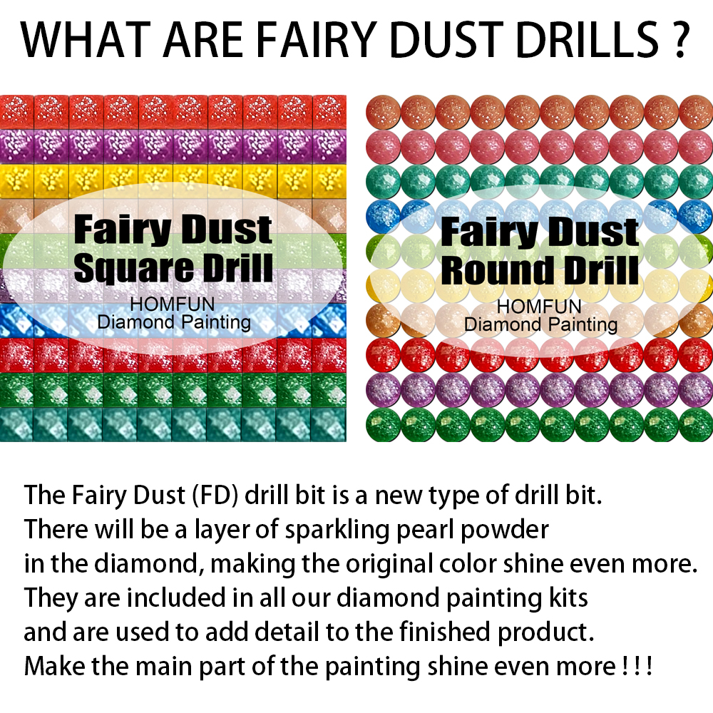 HOMFUN Fairy Dust AB Diamond P – Embroidery Flower Pattern Bewertung und Preis