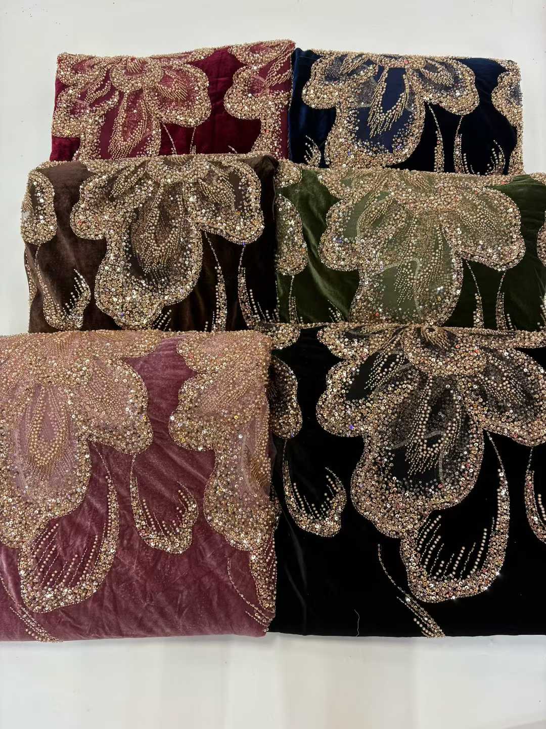 African Velvet Beaded Heavy La – Velvet Fabric Embroidery Bewertung und Preis