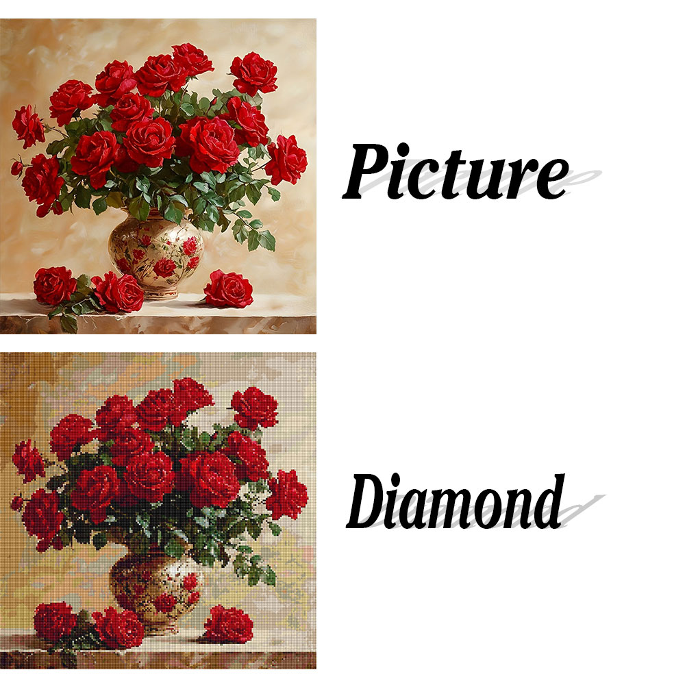 Rose Diamond Painting Full Squ – Embroidery Rose Bewertung und Preis