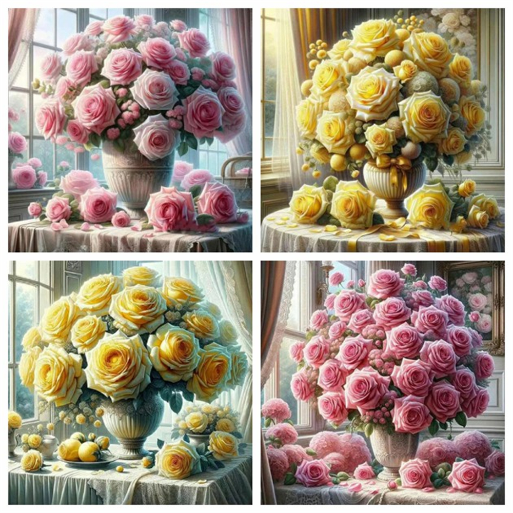 1PC frameless  5D Diy Diamond  – Embroidery Rose Bewertung und Preis