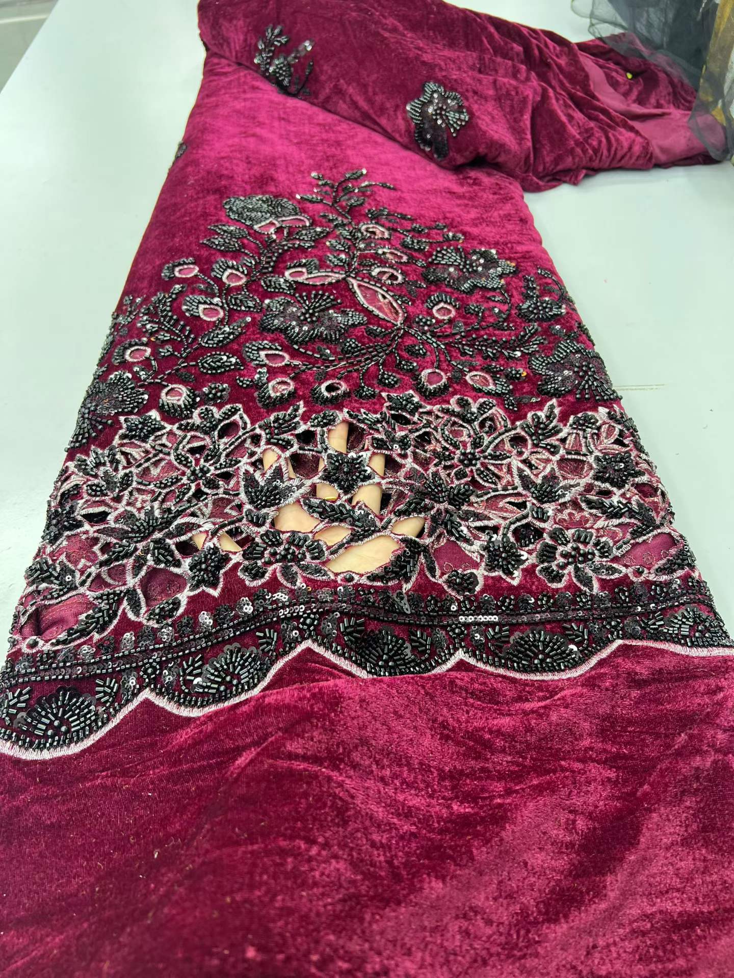 2026 African Nigerian Velvet L – Velvet Fabric Embroidery Bewertung und Preis