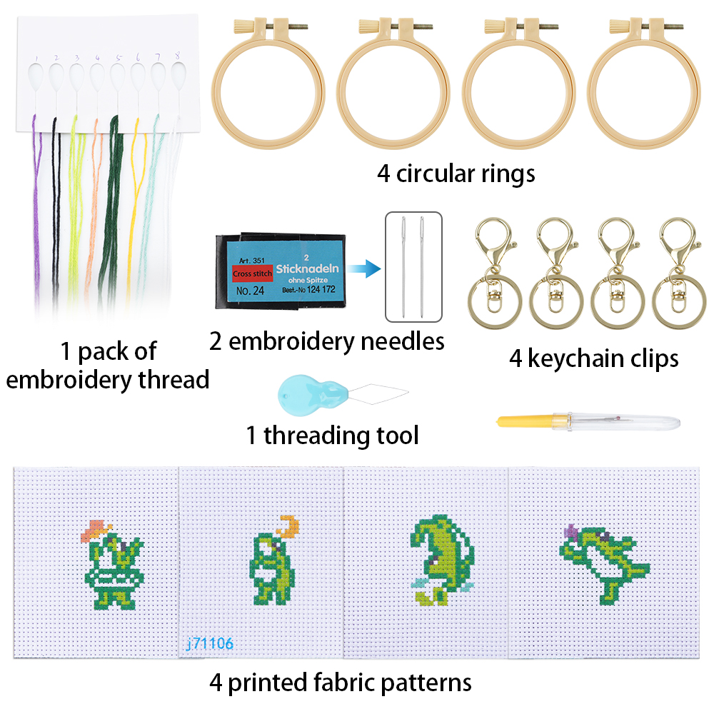 4pcs Embroidery Starter Kit DI – Embroidery Hooping Bewertung und Preis